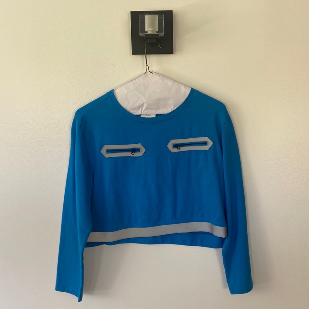 Opening Ceremony x Adidas Long Sleeve Cropped Reflective 3M Sweater